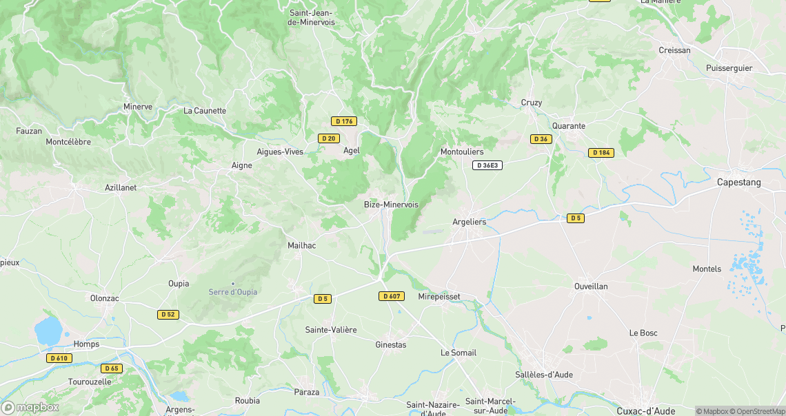 Localisation de la voiture à Bize-Minervois