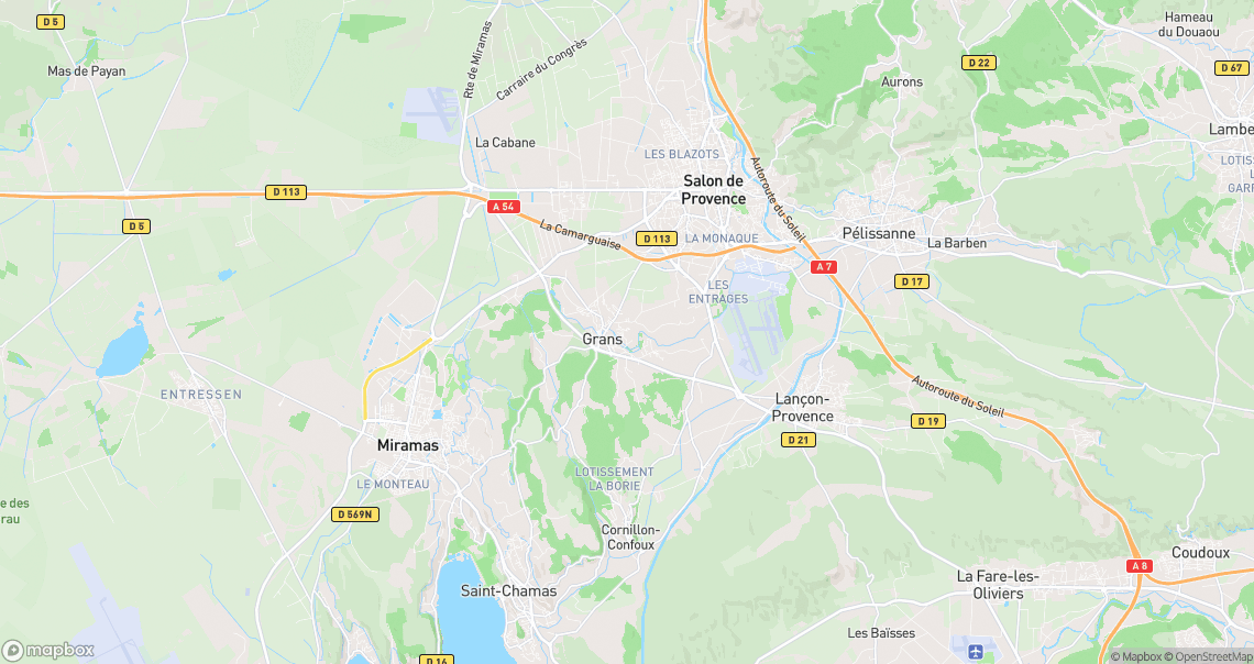Localisation de la voiture à Grans