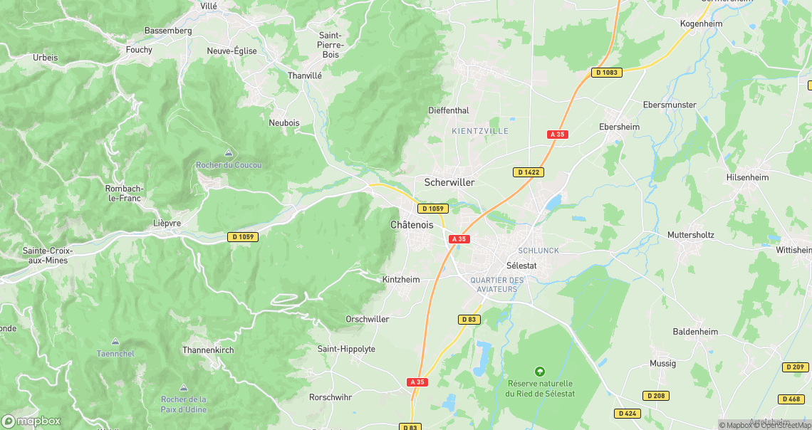 Localisation de la voiture à Châtenois