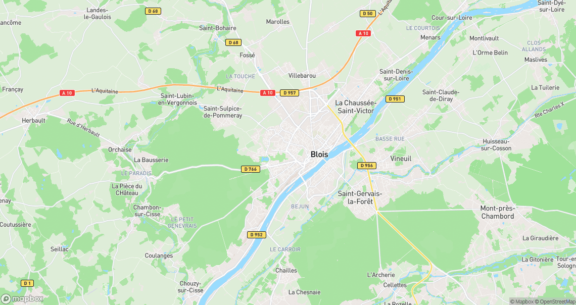 Localisation de la voiture à Blois