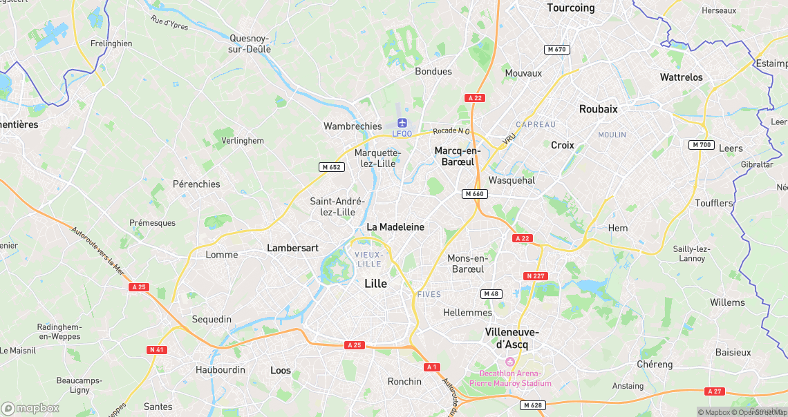 Localisation de la voiture à La Madeleine