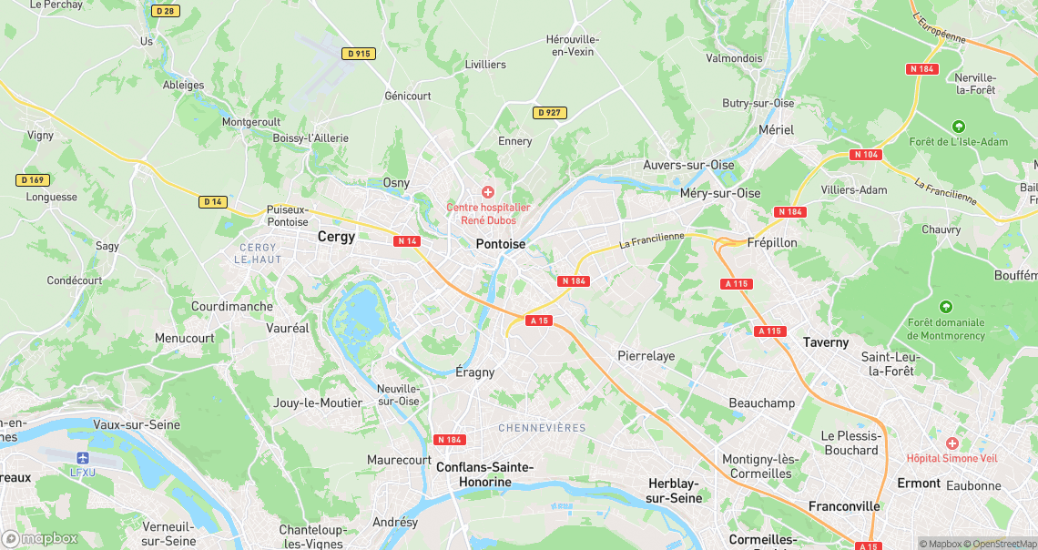 Localisation de la voiture à Saint-Ouen-l'Aumône
