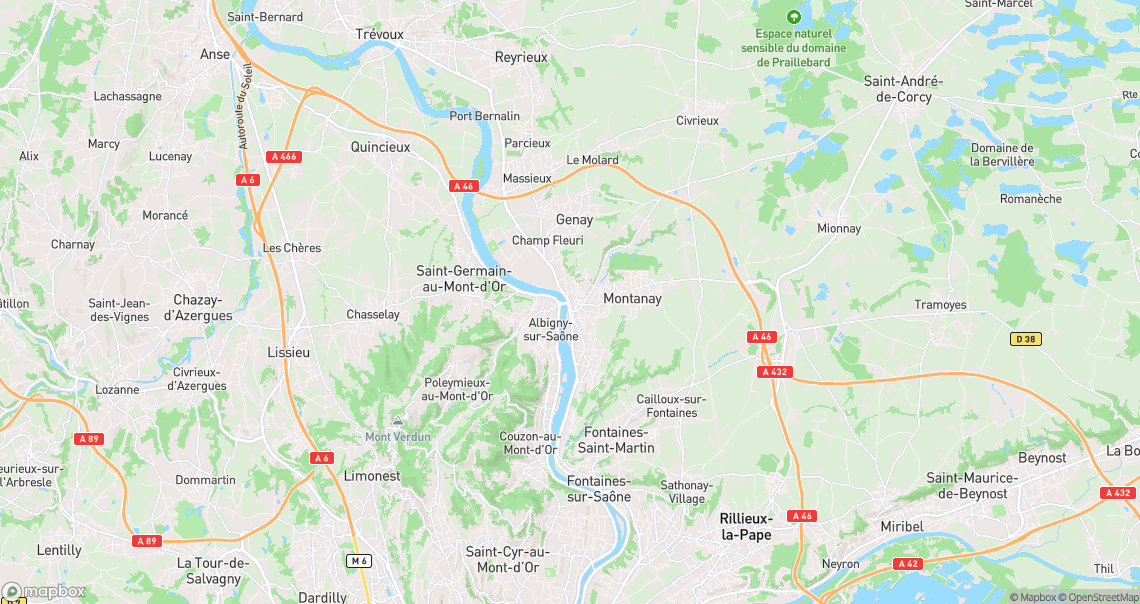 Localisation de la voiture à Neuville-sur-Saône