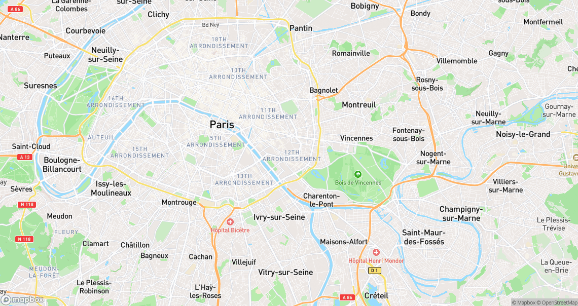 Localisation de la voiture à Paris