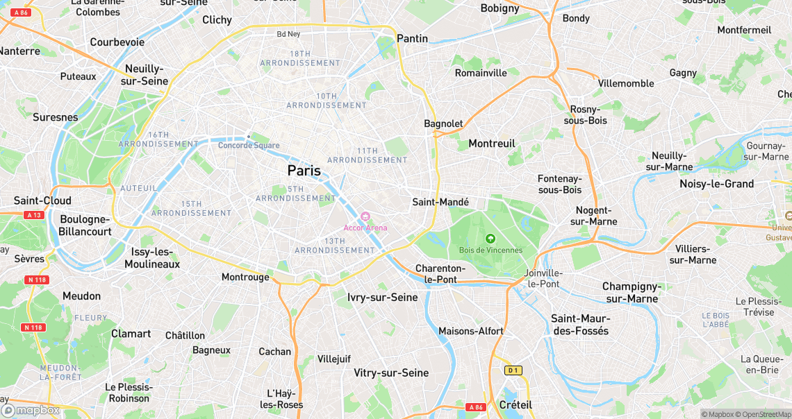 Localisation de la voiture à Paris