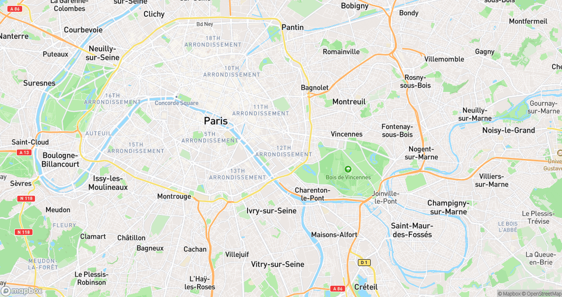 Localisation de la voiture à Paris