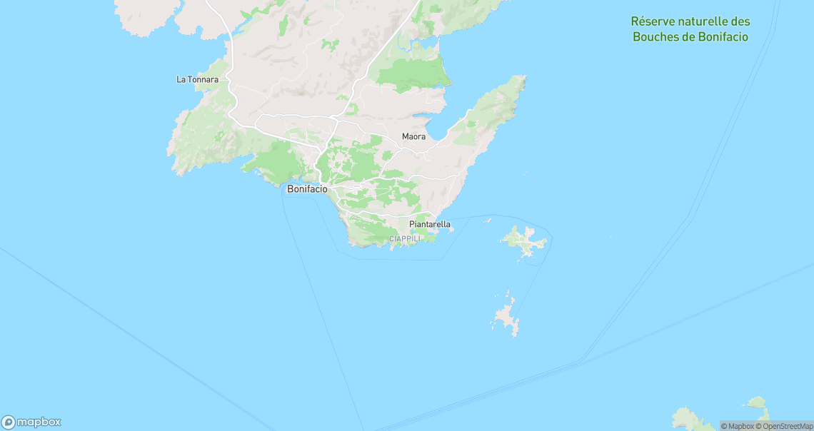 Localisation de la voiture à Bonifacio