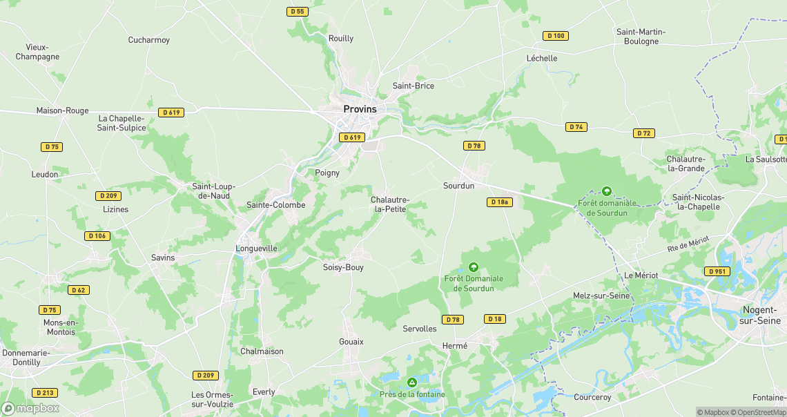 Localisation de la voiture à Chalautre-la-Petite