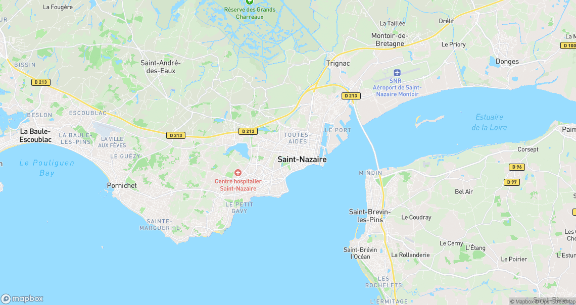Localisation de la voiture à Saint-Nazaire