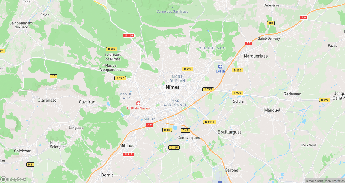 Localisation de la voiture à Nîmes