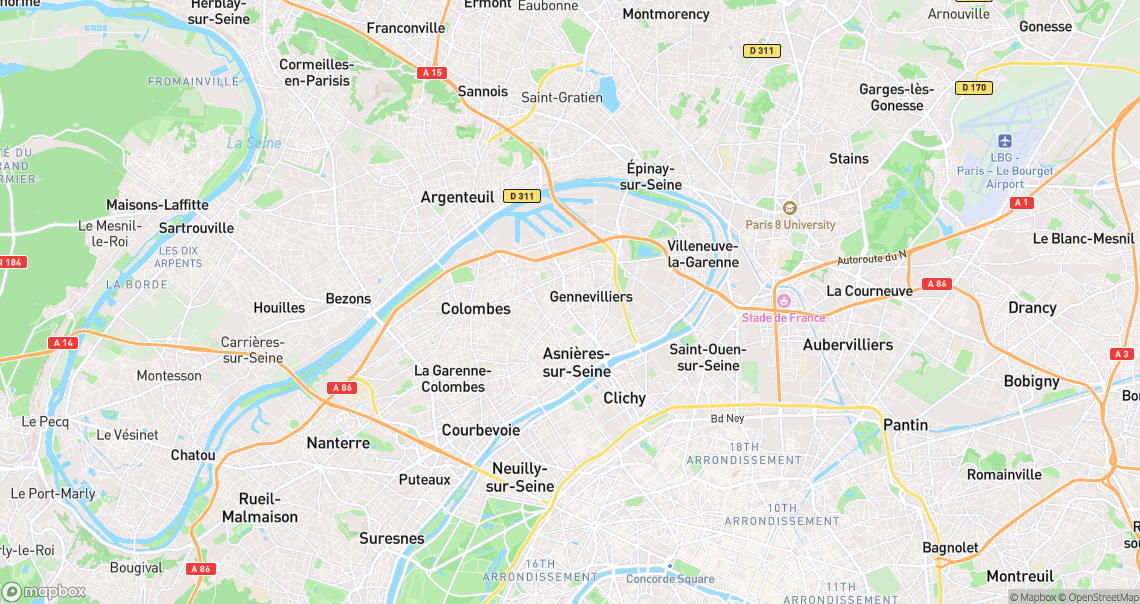 Localisation de la voiture à Gennevilliers