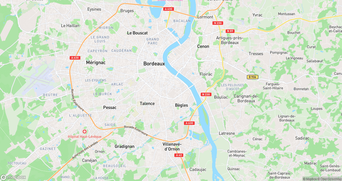 Localisation de la voiture à Bordeaux