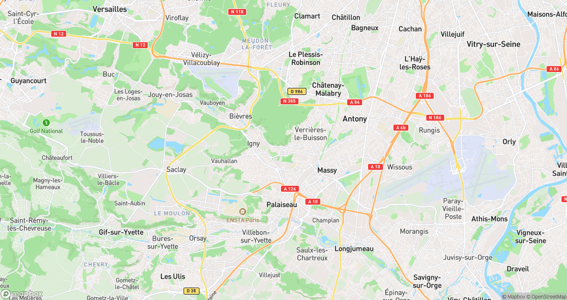 Localisation de la voiture à Verrières-le-Buisson