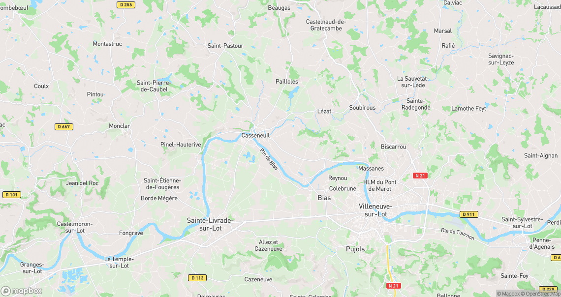 Localisation de la voiture à Casseneuil
