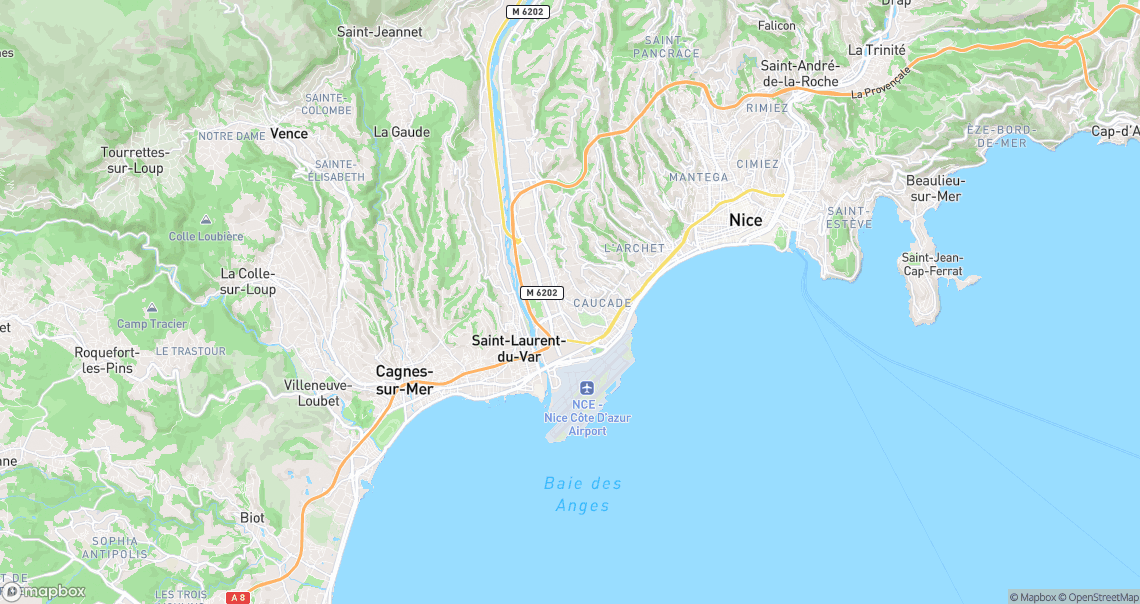 Localisation de la voiture à Nice