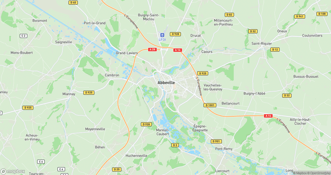 Localisation de la voiture à Abbeville