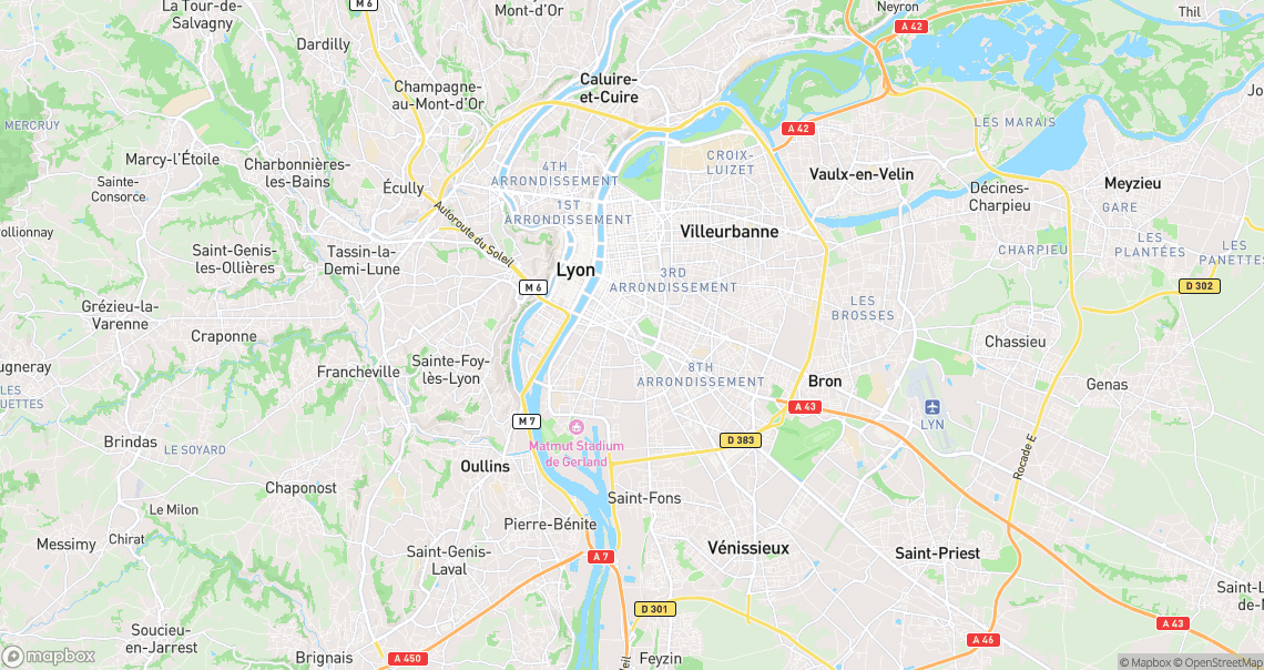 Localisation de la voiture à Lyon