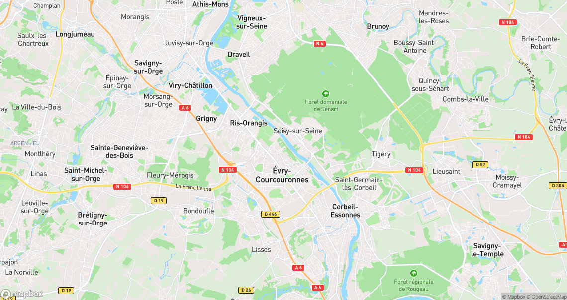 Localisation de la voiture à Évry-Courcouronnes
