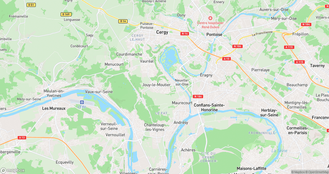 Localisation de la voiture à Jouy-le-Moutier