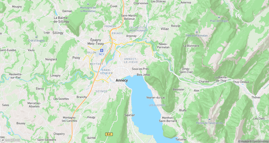 Localisation de la voiture à Annecy