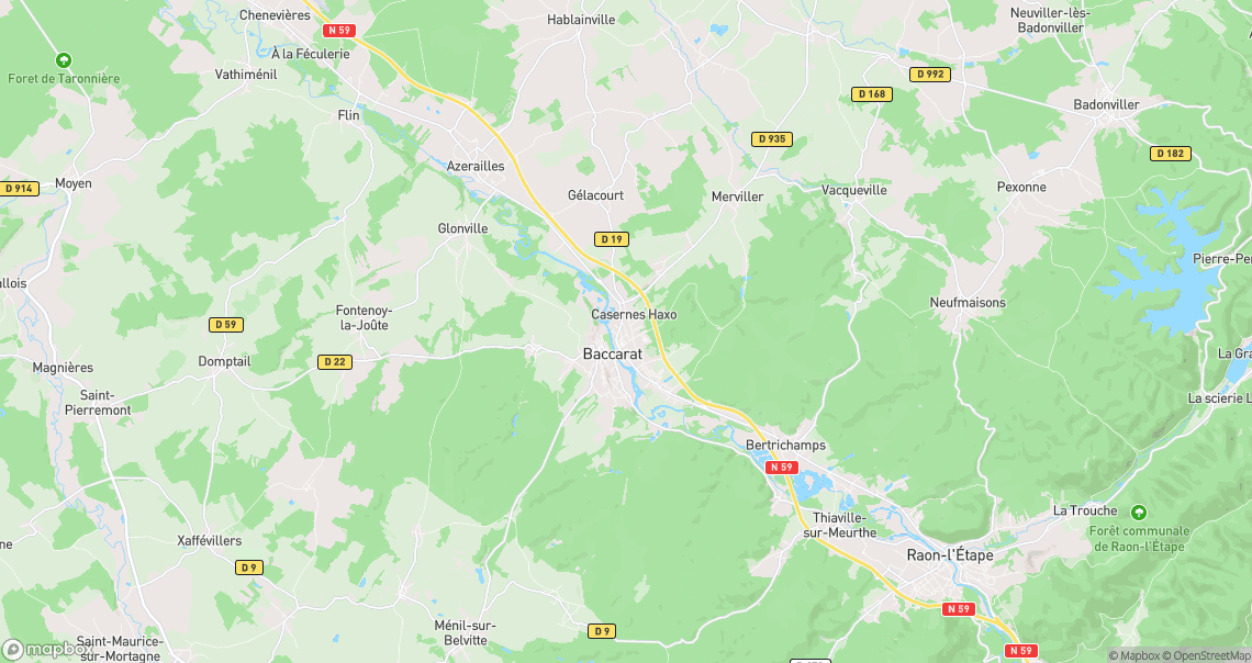 Localisation de la voiture à Baccarat