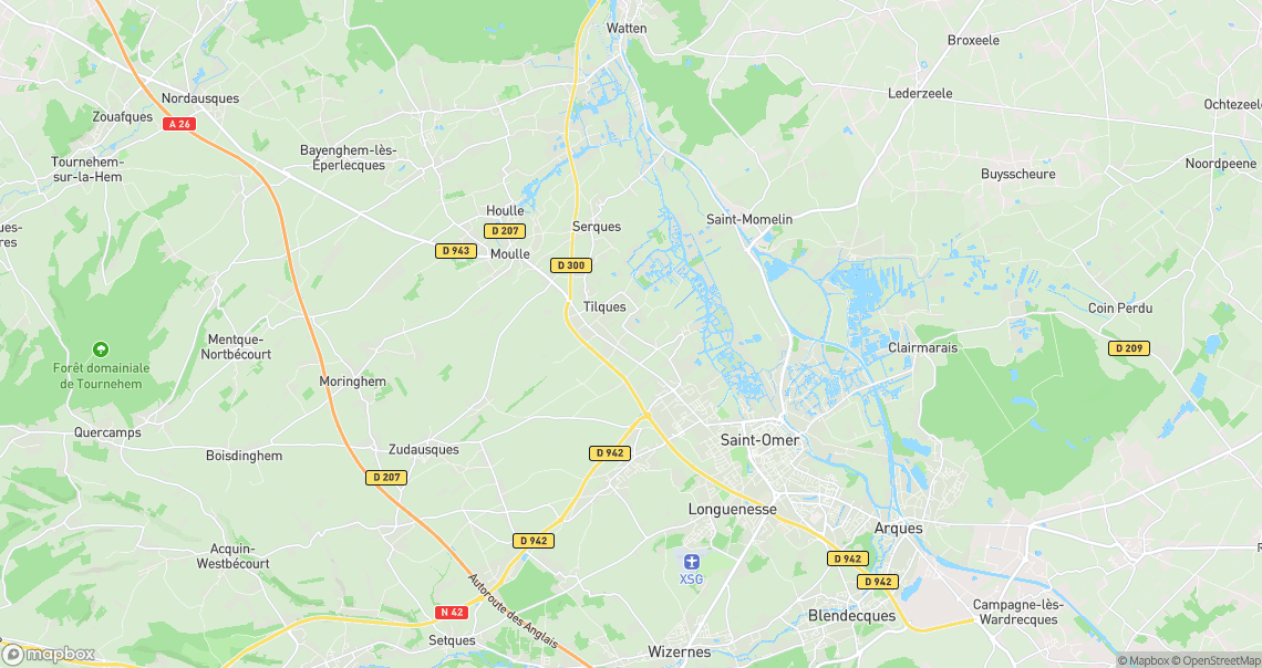 Localisation de la voiture à Tilques
