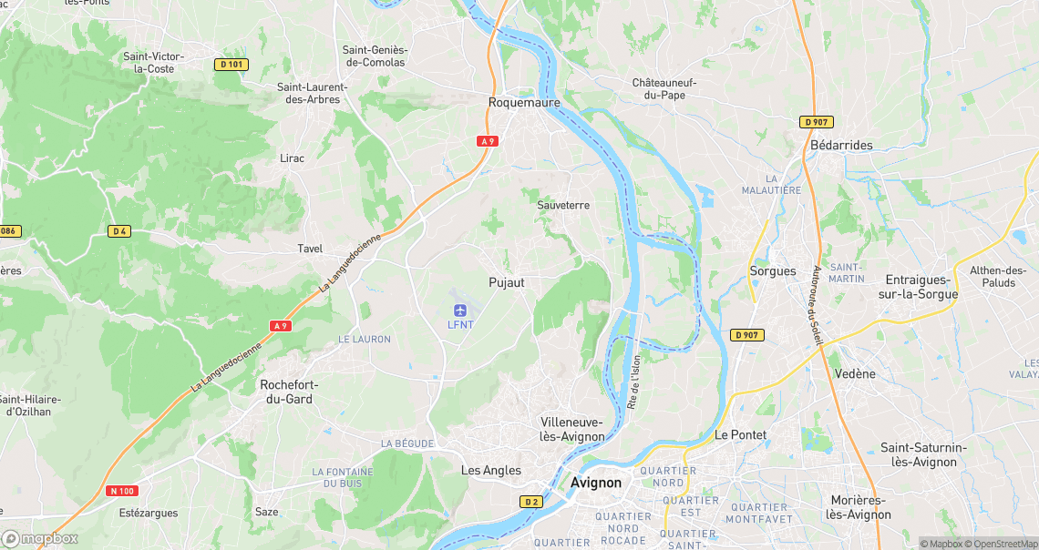 Localisation de la voiture à Pujaut