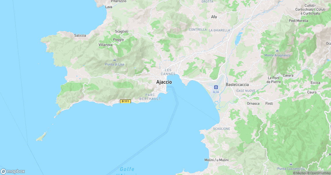 Localisation de la voiture à Ajaccio