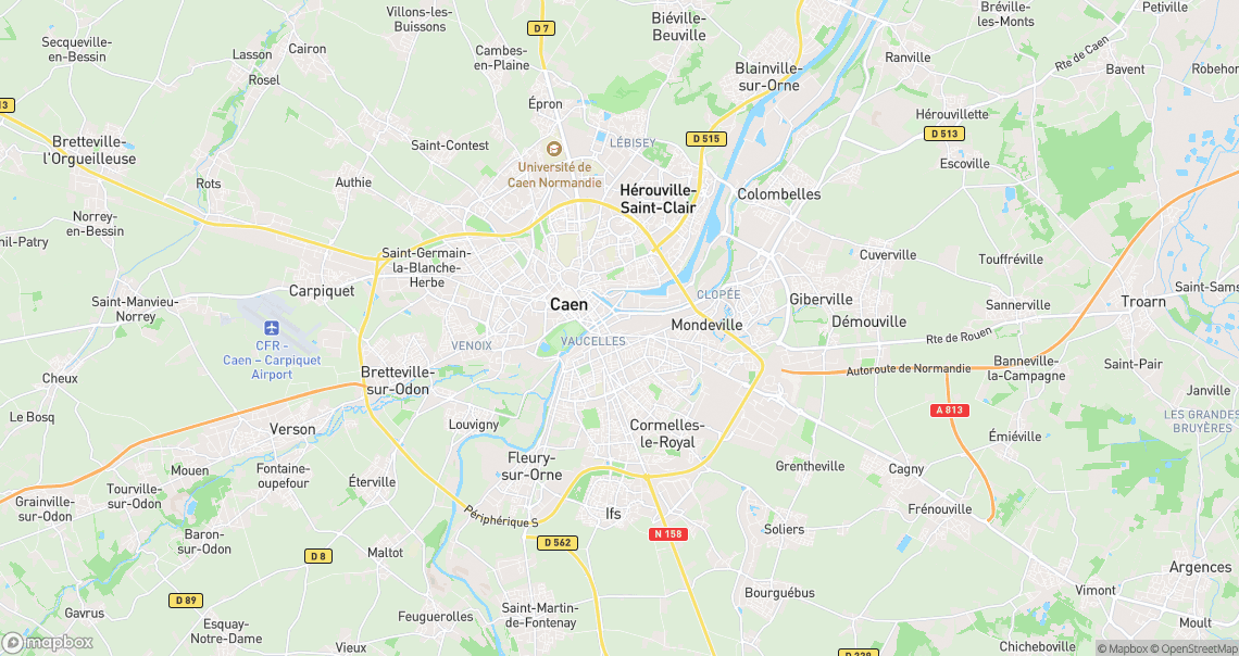 Localisation de la voiture à Caen