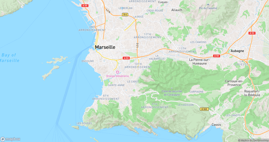 Localisation de la voiture à Marseille