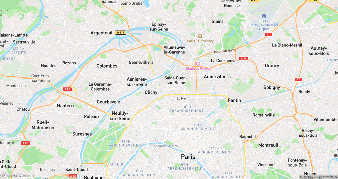 Localisation de la voiture à Saint-Ouen-sur-Seine