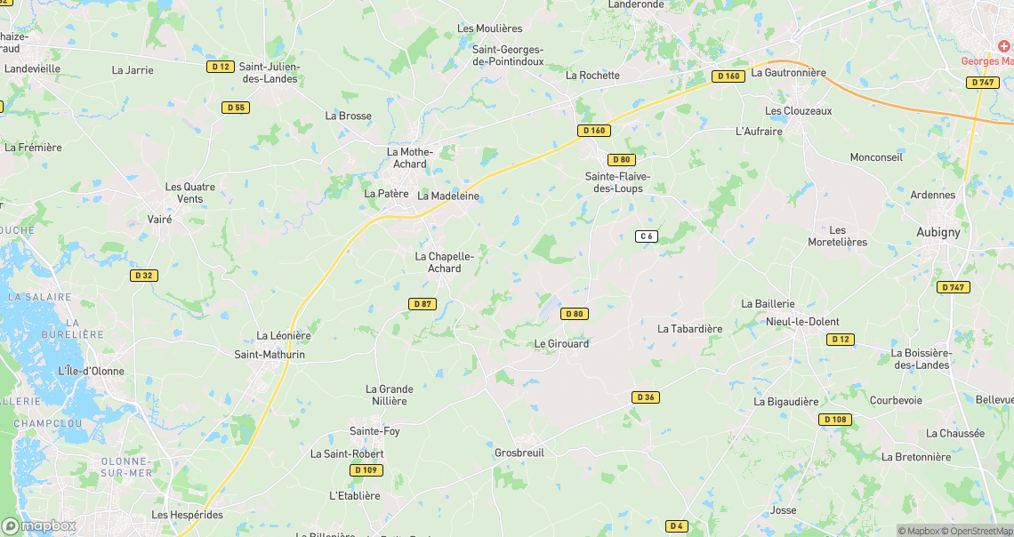 Localisation de la voiture à Sainte-Flaive-des-Loups