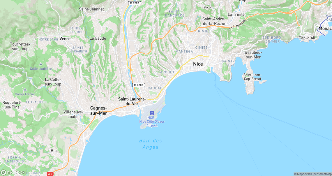 Localisation de la voiture à Nice