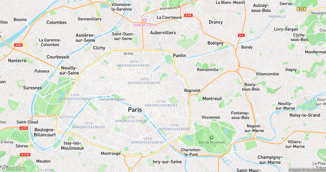 Localisation de la voiture à Paris