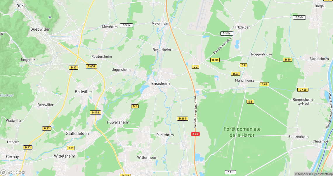 Localisation de la voiture à Ensisheim