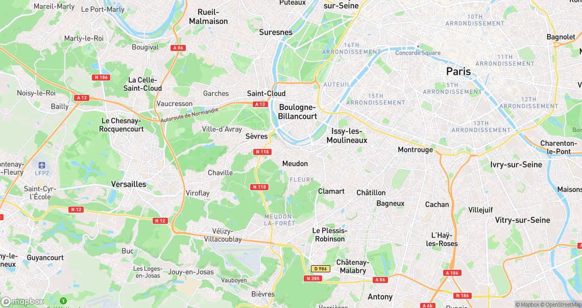 Localisation de la voiture à Meudon