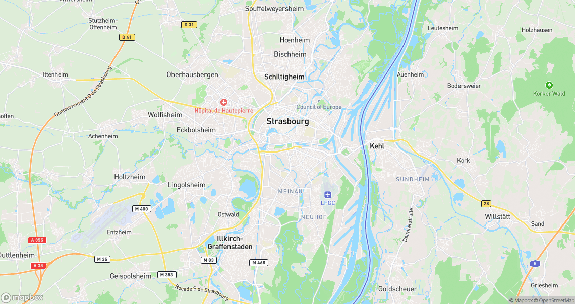 Localisation de la voiture à Strasbourg